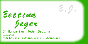 bettina jeger business card